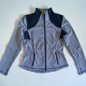 Lululemon Form Navy Gingham Jacket In Inkwell Sz 12​